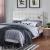 Paisley Tufted Upholstered Linen Fabric Full/Queen Size Headboard