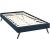 Loryn Fabric Twin Size Bed Frame with Round Splayed Legs