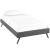 Loryn Fabric Twin Size Bed Frame with Round Splayed Legs