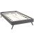 Loryn Fabric Twin Size Bed Frame with Round Splayed Legs