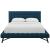 Julia Biscuit Tufted Fabric Queen Size Platform Bed