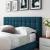 Julia Biscuit Tufted Fabric Queen Size Platform Bed