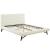 Julia Biscuit Tufted Fabric Queen Size Platform Bed