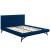 Julia Biscuit Tufted Velvet Queen Size Platform Bed