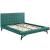 Julia Biscuit Tufted Velvet Queen Size Platform Bed