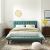 Julia Biscuit Tufted Velvet Queen Size Platform Bed