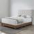 Rhiannon Diamond Queen Tufted Upholstered Fabric Bed