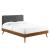 Bridgette Wood Full Platform Bed With Splayed Legs