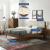 Bridgette Wood Platform Bed With Splayed Legs
