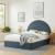 Solana Arched Performance Velvet Queen Platform Bed