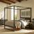 Alva King Wood Canopy Platform Bed