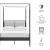 Marlowe 4-Poster Canopy Metal Full Platform Bed