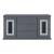 Monaco Glass/MDF/Wood Buffet w/2 Doors & 3 Drawers