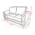 SM Mondo Fabric/PU Sleeper Loveseat