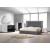 Monet Fabric Platform King Size Bed w/Mirrored Trim