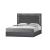 Monet Fabric Platform King Size Bed w/Mirrored Trim