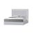 Monet Fabric Platform King Size Bed w/Mirrored Trim