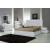 Monet Fabric Platform King Size Bed w/Mirrored Trim