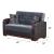 Montana Fabric/Leatherette Storage Sleeper Loveseat