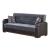 Montana Fabric/Leatherette Storage Sleeper Living Room Set