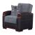 Montana Fabric/Leatherette Storage Sleeper Living Room Set
