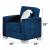 Montreal Fabric Storage Sleeper Living Room Set