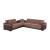 Moon Fabric/PU L-Shaped Sectional Sofa
