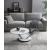 Moon Glass/Marble Dual Swivel Top Coffee Table