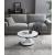 Moon Glass/Marble Dual Swivel Top Coffee Table