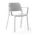 Polytone O Set of 4 Legs Plastic Chairs w/Armrests & Transparent Soft Plastic Glides