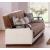 Natural Fabric/PU Storage Sleeper Loveseat w/Wooden Armrests