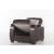Natural Fabric/PU Storage Sleeper Living Room Set w/Wooden Armrests