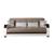 Natural Fabric/PU Storage Sleeper Sofabed w/Wooden Armrests