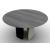 Twins W55.1-inch Ceramic/Metal Customizable Round Dining Table