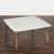Nero Authentic Marble Square Coffee Table w/ Wood Legs
