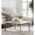 Nero Authentic Marble Square Coffee Table w/ Wood Legs