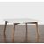 Nero Authentic Marble Square Coffee Table w/ Wood Legs