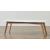 Nero Authentic Marble Rectangle Coffee Table w/ Wood Legs
