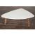 Nero Authentic Marble Triangular Coffee Table w/ Wood Legs
