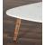 Nero Authentic Marble Triangular Coffee Table w/ Wood Legs