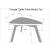 Nero Authentic Marble Triangular Coffee Table w/ Wood Legs