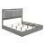 Elara Wood Platform Bed w/LED Light, Queen Size