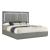 Elara Wood Platform Bed w/LED Light, Queen Size