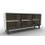 Universal Ceramic/Wood Customizable Sideboard w/3 Glass Doors & Wooden Feet