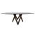 Cartesio W98.4-inch Ceramic/Metal/Wood Customizable Rectangular Dining Table