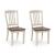Wirloni Farmhouse Dining Side Chair | Antique White & Brown