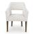 Baskinger Upholstered Dining Arm Chair | Sculptural Wood Design