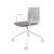 Noom 50 Polypropylene Swivel Gaslift Chair w/Castors & Arms