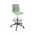 Noom 50 Polypropylene Swivel Gaslift Draughtman Chair w/5 Spoke Castors
