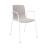 Noom 50 Polypropylene Stackable Chair w/Metal Legs & Closed Arm